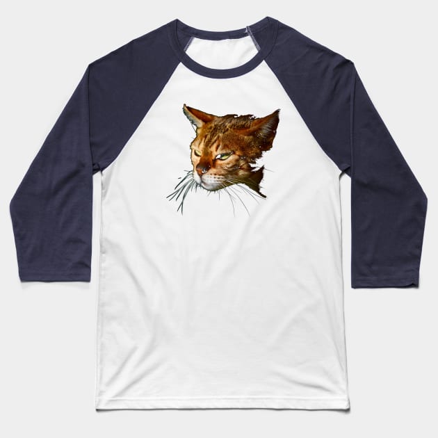 Bengal cat Baseball T-Shirt by Wolf Art / Swiss Artwork Photography